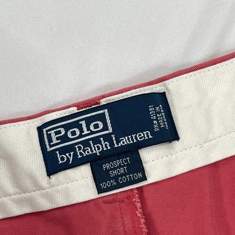 Vintage Polo Ralph Lauren Prospect Shorts Mens 38 Pink 9"‎ Chino Cotton Pink - Picture 8 of 10